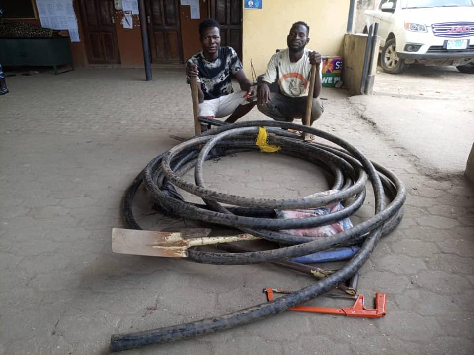 Armoured cable vandals