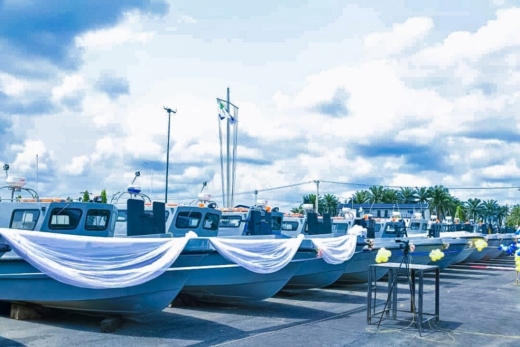 NSCDC RENEWS COMMITMENT TO ANTI-VANDALISM WAR, AS RIVERS GOVERNMENT DONATES 14 GUN BOATS TO SECURITY AGENCIES.