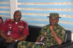 THE COMMANDER,  9 BRIGADE NIGERIAN ARMY VISIT FRSC LAGOS