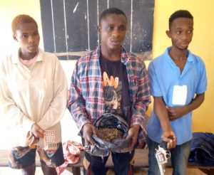 ARREST OF SUSPECTED ARMED ROBBERS/RECOVERY OF ONE ENGLISH PISTOL