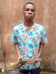 Ogaga Kome, while testing a locally made gun in his house allegedly shot and killed one Hossanna Merritt