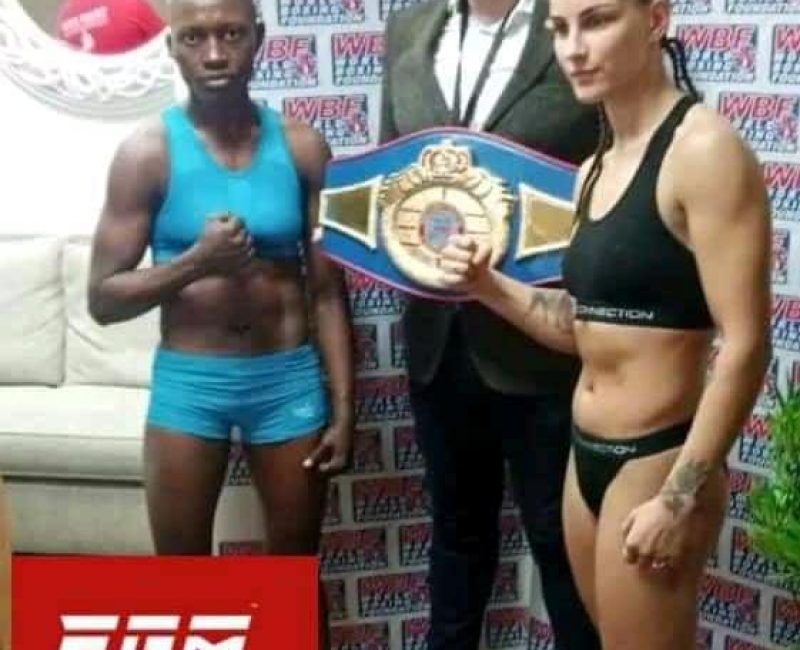 IGP Commends Cop For Clinching The WBF Super Bantamweight Female Title Belt
