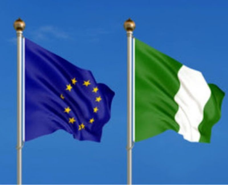 EU and Nigeria flags