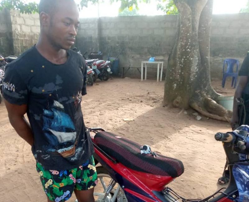 Motorcycle thief in Delta State