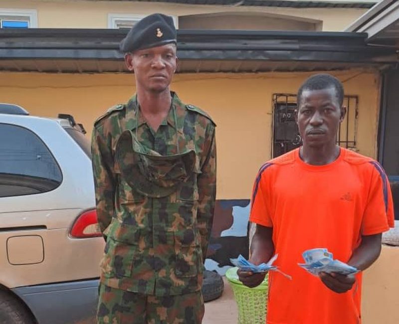 fake soldier and armed robber